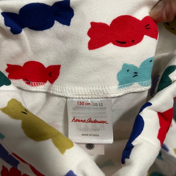 Hanna Andersson Long Sleeve Turtleneck Dress Children Size 12 - Picture 3 of 5